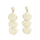 Bohemian Style Raffia Shell Shape Dangle Stud Earrings(FS-WG568BC-09)-1