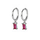 Pendientes de aro colgantes de plata esterlina chapada en platino y rodio antideslustre 925 para mujer(SY2365-15)-1