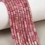 Natural Rhodonite Beads Strands, Cuboid, 4~5x2.5x2~2.5mm, Hole: 0.7mm, about 82pcs/strand, 14.96 inch(38cm)(GG-CBAF7D8-10)