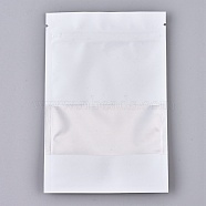 Plastic Zip Lock Bags, Resealable Aluminum Foil Pouch, Food Storage Bags, Rectangle, White, 15.1x10.1cm, Unilateral Thickness: 3.9 Mil(0.1mm)(OPP-P002-E03)