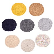 Cotton Thread Weave Hot Pot Holders, Hot Pads, Coasters, For Cooking and Baking, Mixed Color, 117x7mm, 8colors, 2pcs/color, 16pcs/set(DIY-NB0003-20)