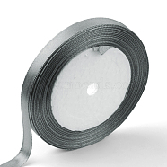 Single Face Satin Ribbon, Polyester Ribbon, Dark Gray, 1/4 inch(6mm), about 25yards/roll(22.86m/roll), 10rolls/group, 250yards/group(228.6m/group)(RC6mmY-0060)