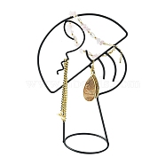 Iron Jewelry Storage Ring Holder Displays, for Earrings Necklace Bracelet Organizer, Mushroom Shapes, Black, 20x12.85x6.85cm(ODIS-C006-01)