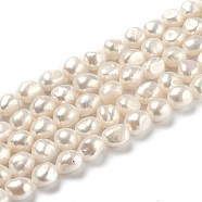 Natural Cultured Freshwater Pearl Beads Strands, Rice, Bisque, 9~11x8~9mm, Hole: 0.7mm, about 33pcs/strand, 12.99~13.39 inch(33~34cm)(PEAR-L033-34D)