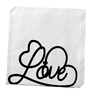 Iron Napkin Holder, Heart, Word Love Pattern, 202x135mm(DJEW-WH0020-014)