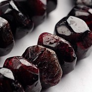 Natural Garnet Beads Strands, Faceted, Rondelle, 14~16x7~9mm, Hole: 3~4mm, about 47~54pcs/strand, 15.3 inch(G-J332-B01-A)