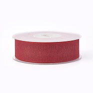Polyester Ribbons, Dark Red, 1-1/2 inch(38mm), about 100yards/roll(91.44m/roll)(SRIB-L051-38mm-C002)