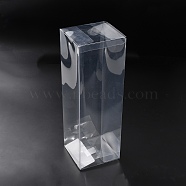 Transparent PET Tea Storage Boxes, Rectangle, Clear, 10x10x30cm(CON-WH0106-08I)