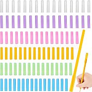 CHGCRAFT 96Pcs 6 Colors Transparent Plastic Pencil Cap, Pencil Protection Cover, Pencil Accessories, Mixed Color, 45x10mm, Hole: 2.5mm, Inner Diameter: 8mm, 16pcs/color(AJEW-CA0003-04)