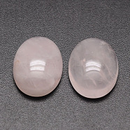 Oval Natural Rose Quartz Cabochons, 14x10x4.5mm(G-K020-14x10mm-07)