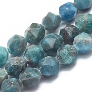 Natural Apatite Beads Strands, Faceted, Round, Star Cut Round Beads, 7~8mm, Hole: 1mm, about 48~54pcs/Strand, 14.5 inch~15.7  inch(37~40cm)(G-K303-B14-8mm)