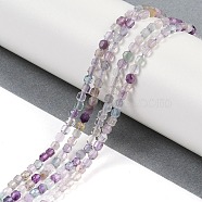 Natural Fluorite Beads Strands, Faceted, Bicone, Double Terminated Point Prism Beads, 4x3mm, Hole: 0.7mm, about 96pcs/strand, 15.35''(39cm)(G-O201B-101A)