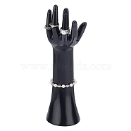 Plastic Mannequin Left Hand Display, Jewelry Bracelet Necklace Ring Glove Stand Holder, Black, 15x8.35x29.5cm(ODIS-WH0329-22)