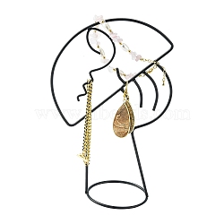 Iron Jewelry Storage Ring Holder Displays, for Earrings Necklace Bracelet Organizer, Mushroom Shapes, Black, 20x12.85x6.85cm(ODIS-C006-01)
