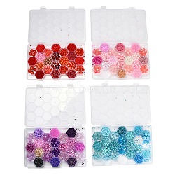 (Defective Closeout Sale)DIY 24 Styles Acrylic & Resin Beads Jewelry Making Finding Kit, Round & Rice, Mixed Color, 2.5~12x2~11.5mm, Hole: 0.9~2mm(AC-XCP0001-01)