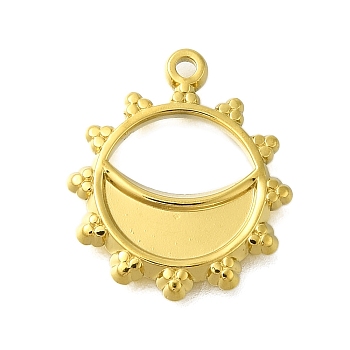 304 Stainless Steel Pendants, Sun Charm, Golden, 18.5x16x1.5mm, Hole: 1.2mm