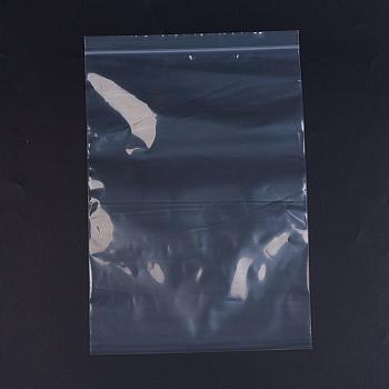 Plastic Zip Lock Bags, Resealable Packaging Bags, Top Seal, Self Seal Bag, Rectangle, White, 36x24cm, Unilateral Thickness: 3.1 Mil(0.08mm), 100pcs/bag