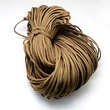 7 Inner Cores Polyester & Spandex Cord Ropes, Solid Color, for Rope Bracelets Making, Sienna, 4~5mm, about 109.36 yards(100m)/bundle, 420~500g/bundle