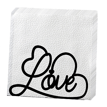 Iron Napkin Holder, Heart, Word Love Pattern, 202x135mm