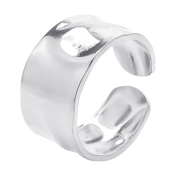 Stainless Steel Open Cuff Rings, Wide Band Rings for Women Men, Stainless Steel Color