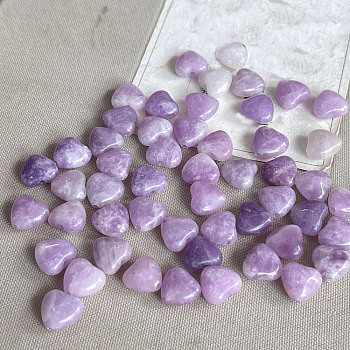 Natural Amethyst Beads, Heart, 10mm