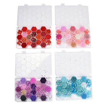 (Defective Closeout Sale)DIY 24 Styles Acrylic & Resin Beads Jewelry Making Finding Kit, Round & Rice, Mixed Color, 2.5~12x2~11.5mm, Hole: 0.9~2mm