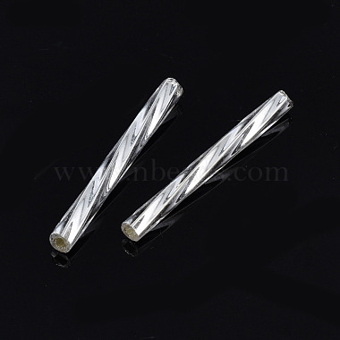 Opaque Glass Twisted Bugle Beads(SEED-T005-15-B01)-3