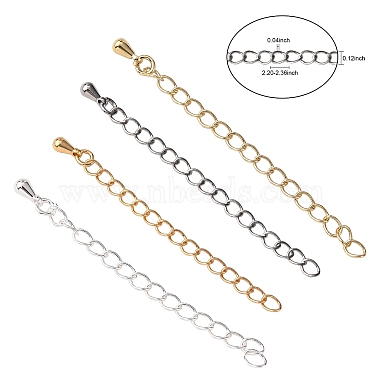 20Pcs 4 Colors Brass Chain Extenders(KK-CJ0001-78)-2