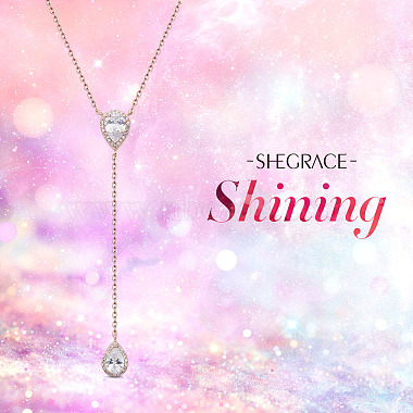 SHEGRACE 925 Sterling Silver Pendant Necklaces(JN875B)-5