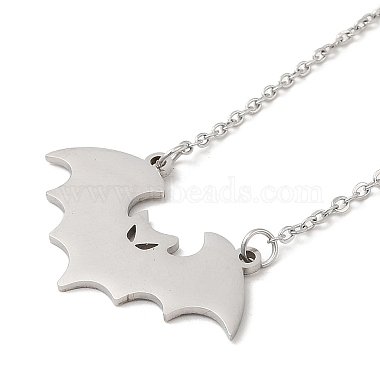 304 Stainless Steel Pendant Necklaces(NJEW-H010-02P)-2