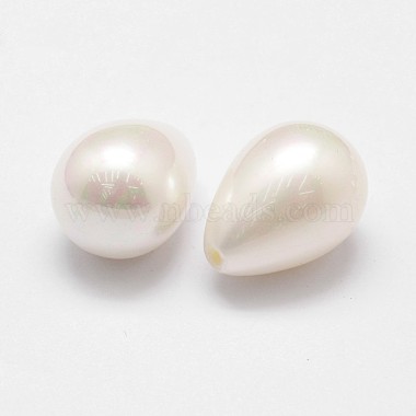 Perles de nacre plaqué arc-en-ciel(BSHE-L032-02)-3