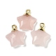 Natural Rose Quartz Pendants(G-P540-01G-05)-1