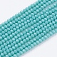 Chapelets de perle en verre opaque de couleur unie(GLAA-F076-A04)-1