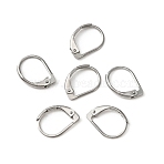 316 Surgical Stainless Steel Leverback Earring Findings, Stainless Steel Color, 13.5x10x1.5mm, Pin: 0.7mm(STAS-WH0022-67)
