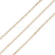 Brass Cable Chains, Soldered, Real 14K Gold Filled Chains, Real 14K Gold Plated, Link: 1.7x1.6x0.4mm(CHC-M023-15G)