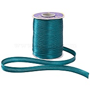 Silk Fabic Band, Satin Ribbon, For Costumes Clothing Robes Edge Strip, Sewing Accessory, Teal, 15mm, 80m/roll(FIND-WH0023-02)