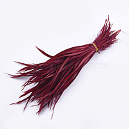 Goose Feather Costume Accessories, Dyed, FireBrick, 150~265x3~4mm, about 100pcs/bundle(FIND-T037-09E)