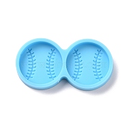 Sports Silicone Molds, Resin Casting Molds, for Ear Stud Craft Making, Baseball Pattern, 20x37x5mm, Inner Diameter: 16.5mm(DIY-L067-L02C)