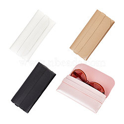 AHADEMAKER 4Pcs 4 Colors PU Imitation Leather Glasses Case, Multifunctional Storage Bag, for Eyeglass, Sun Glasses Protector, Rectangle, with Cleaning Cloth, Mixed Color, 165x97x21mm, 1pc/color(AJEW-GA0005-19)