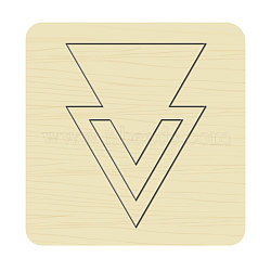 Wood Cutting Dies, with Steel, for DIY Scrapbooking/Photo Album, Decorative Embossing DIY Paper Card, Triangle, Triangle Pattern, 8x8x2.4cm(DIY-WH0169-51)