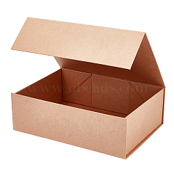 Paper Fold Boxes, Gift Wrapping Boxes, for Jewelry Candy Wedding Party Favors, Rectangle, Moccasin, 8x11x3-5/8 inch(20.2x28x9.3cm)(CON-WH0079-40B-01)