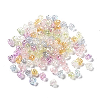 UV Plating Acrylic Beads, Iridescent, Luminous Glow in the Dark, Mixed Color, 6.5~7x7x5~5.5mm, Hole: 1.9mm