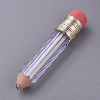 DIY Lip Glaze Bottles, Lip Glaze Tube, Empty Bottles with Lid, Pencil, Clear, 9x1.8cm