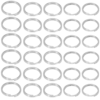 600Pcs 3 Styles 304 Stainless Steel Split Rings, Double Loops Jump Rings, Stainless Steel Color, 8~12x1~1.5mm, Inner Diameter: 7~10.5mm, 200pcs/style