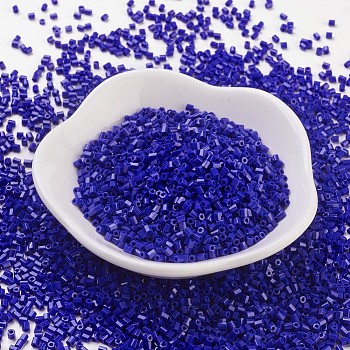 MGB Matsuno Glass Beads, Japanese Seed Beads, 11/0 Opaque Round Hole Glass Seed Beads, Two Cut, Hexagon, Blue, 2x2x2mm, Hole: 0.8mm, about 44000pcs/bag, 450g/bag