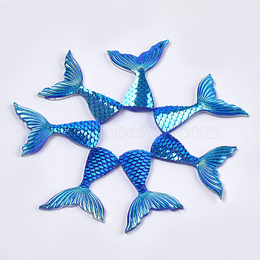 40mm Blue Fish Resin Cabochons