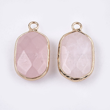 Natural Rose Quartz Pendants(G-T112-12I)-2