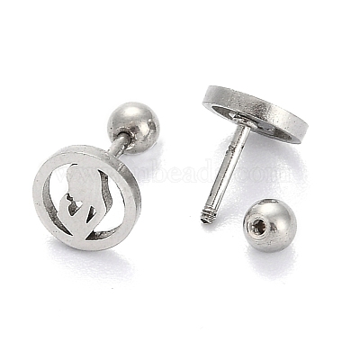 Tarnish Resistant 201 Stainless Steel Earlobe Plugs for Mother's Day(EJEW-R147-32)-3