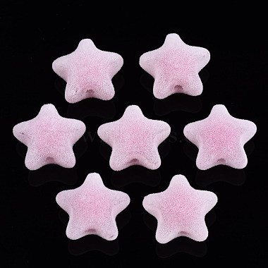 Hot Pink Star Acrylic Beads