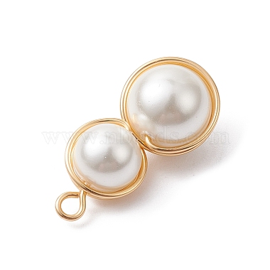 pendentifs enveloppés de fil de cuivre de perle de coquille(PALLOY-TA00108)-3